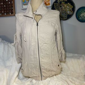 Maurices size M full zip cream jacket fall